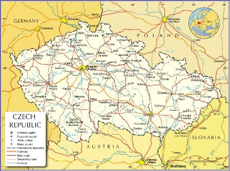 Map of Czech Republic